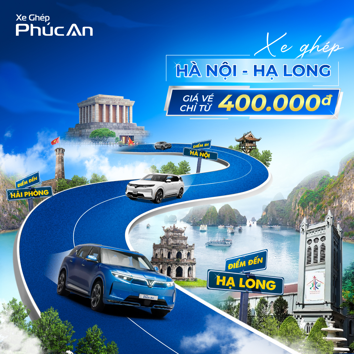 Xe ghép Phúc An - Tiên phong chuẩn hoá dịch vụ xe ghép 18 Xe Ghép Hà Nội Hạ Long Phúc An Đón Trả Tận Nhà 30 Phút một chuyến